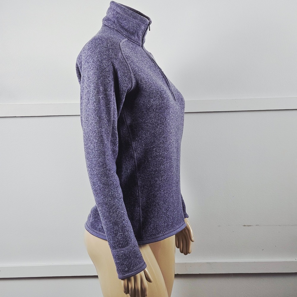 Patagonia Better Sweater 1/4 Zip Pullover Heathered Purple Fleece Medium - Picture 4 of 9